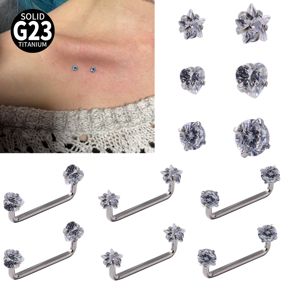 Body Jewelry Implant Grade Titanium - 3-1 pçs grau de implante titânio