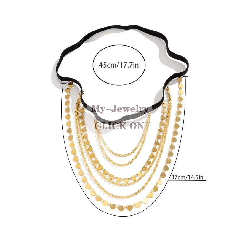 Body Jewelry Thigh Chain - Corrente de Coxa Multicamadas em Ouro