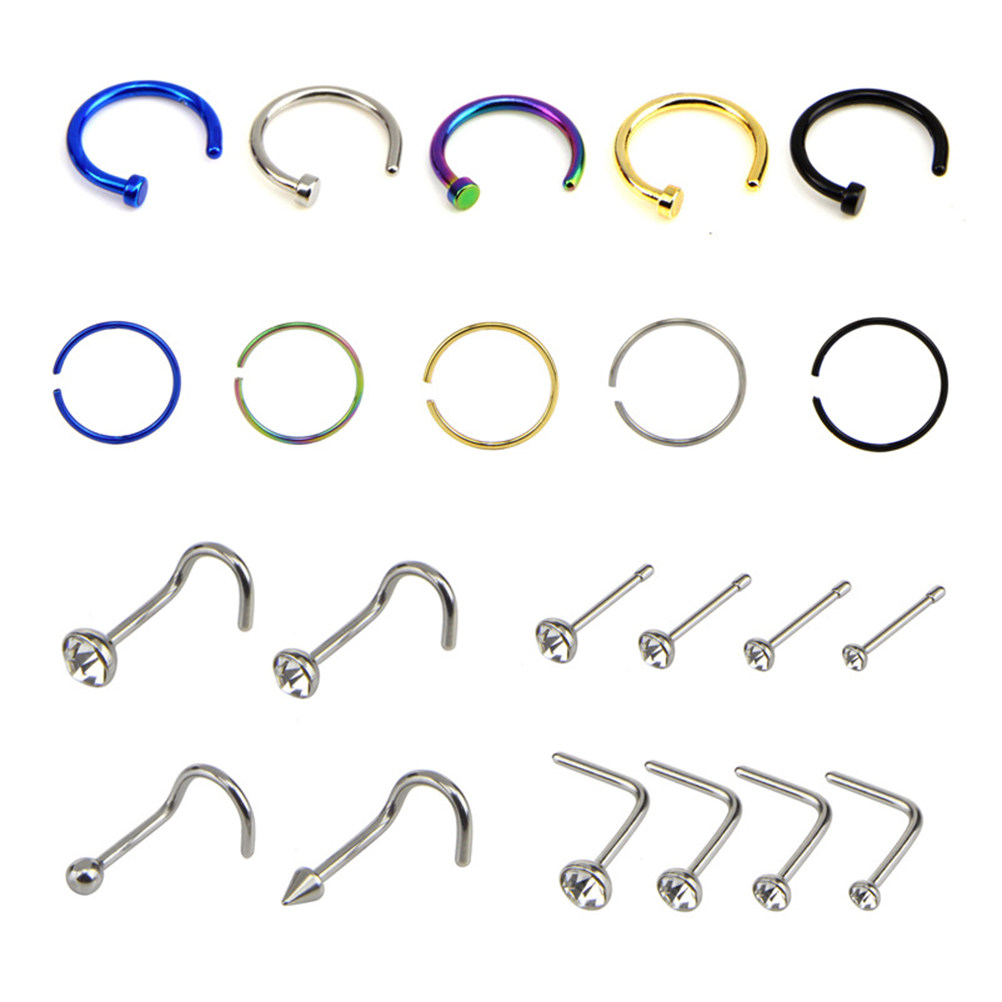 Body Jewelry Ideas - Conjunto de 22 peças de piercings