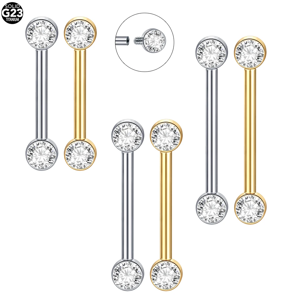 Body Jewelry Implant Grade Titanium - Implant Grade Titanium Nipple Barbell para