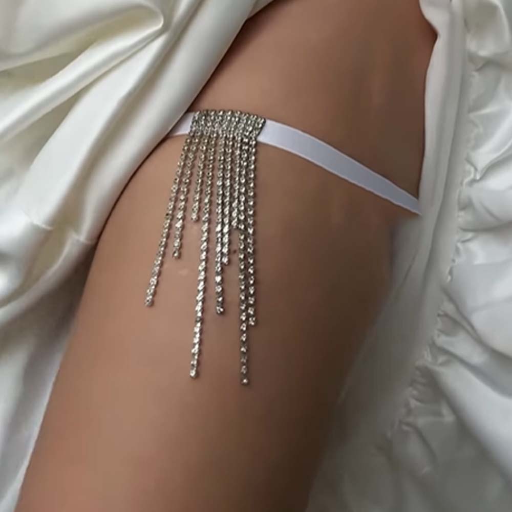 Body Jewelry Thigh Chain - Stonefans lrregular borla perna corrente jóias