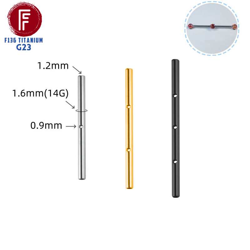 Body Jewelry Implant Grade Titanium - ASTM F136 Implante Grau Titânio 14G
