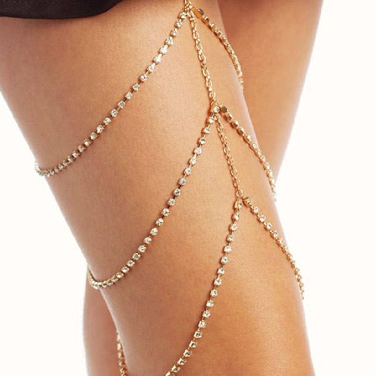 Body Jewelry Thigh Chain - Corrente de Coxa Multicamadas com Garras