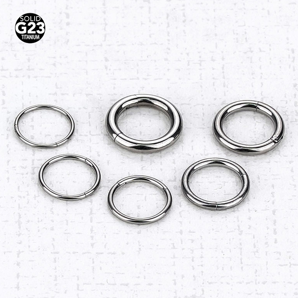 Body Jewelry Nipple Rings - Anel de segmento articulado de titânio