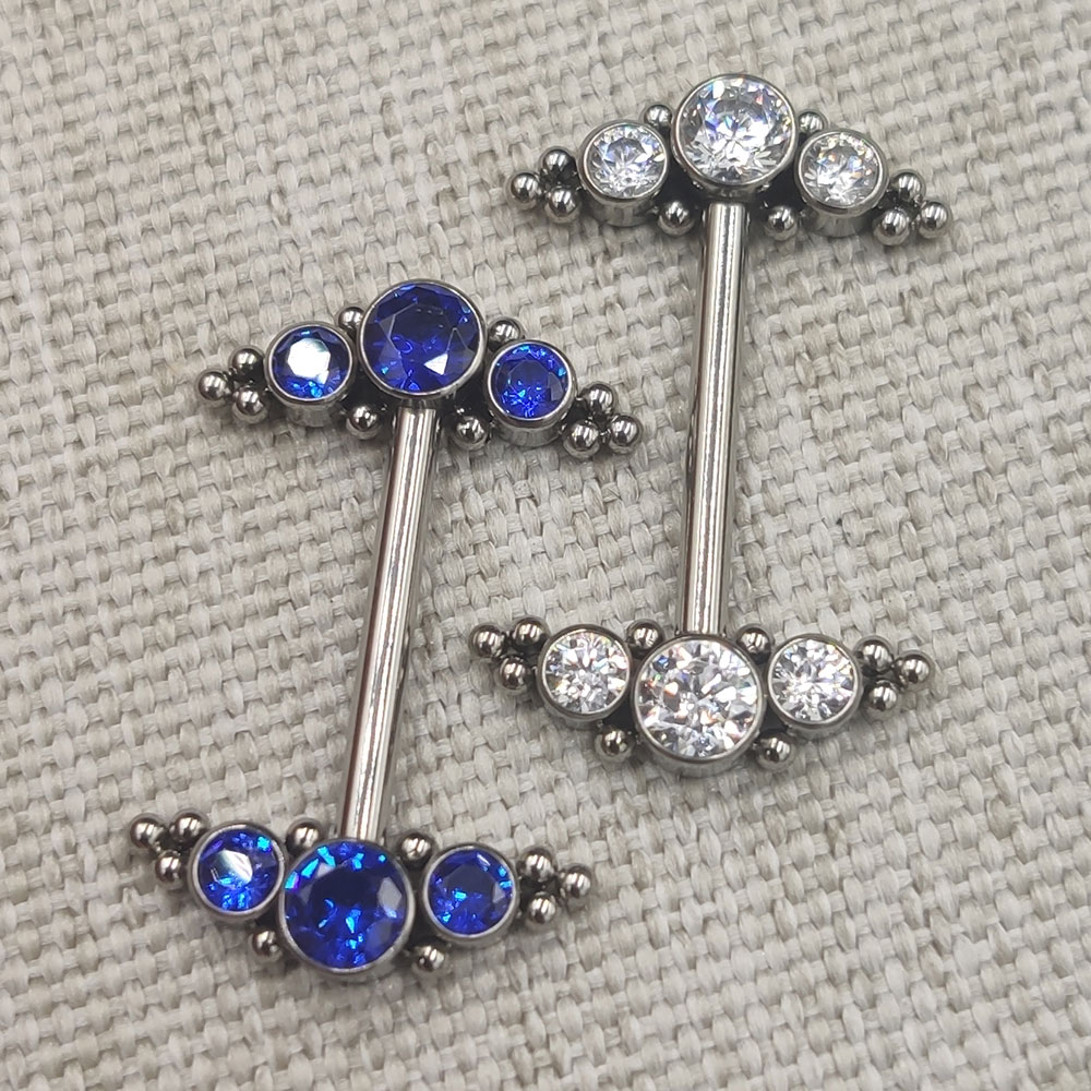Body Jewelry Implant Grade Titanium - Anel de jateamento de mamilo de