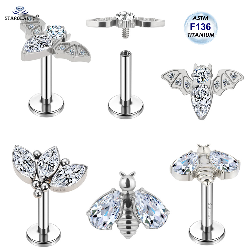 Body Jewelry Implant Grade Titanium - Brincos de cartilagem de titânio grau