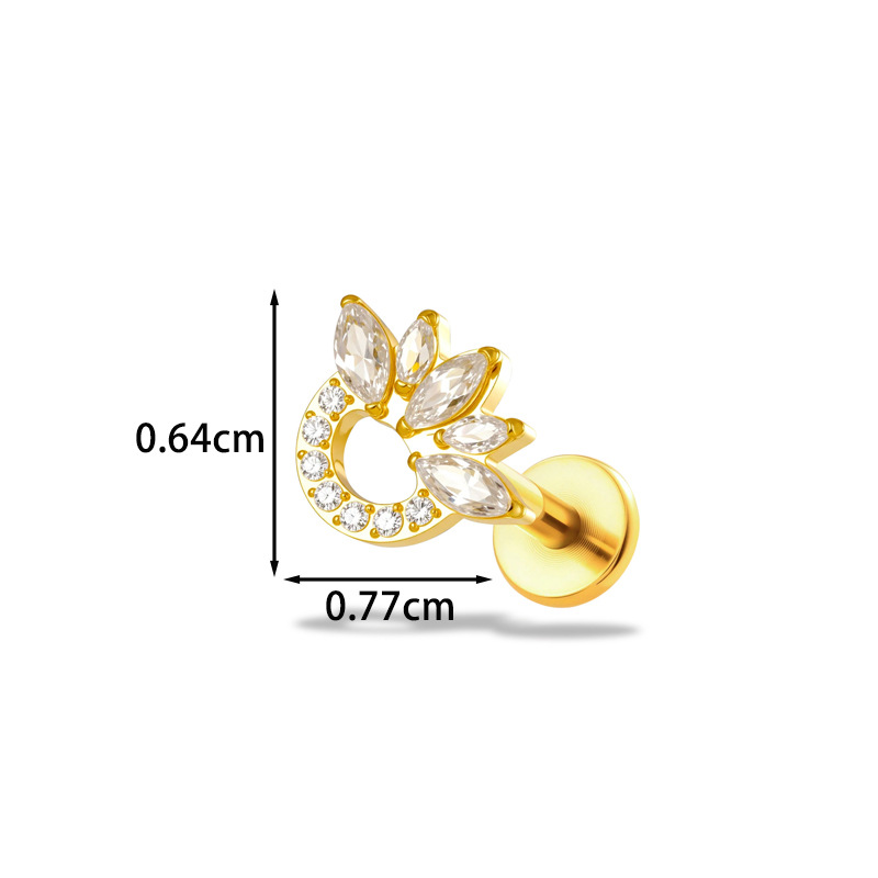 1 Peça Piercing Labret de Titâ - Body Jewelry Implant Grade Titanium avaliação e preço