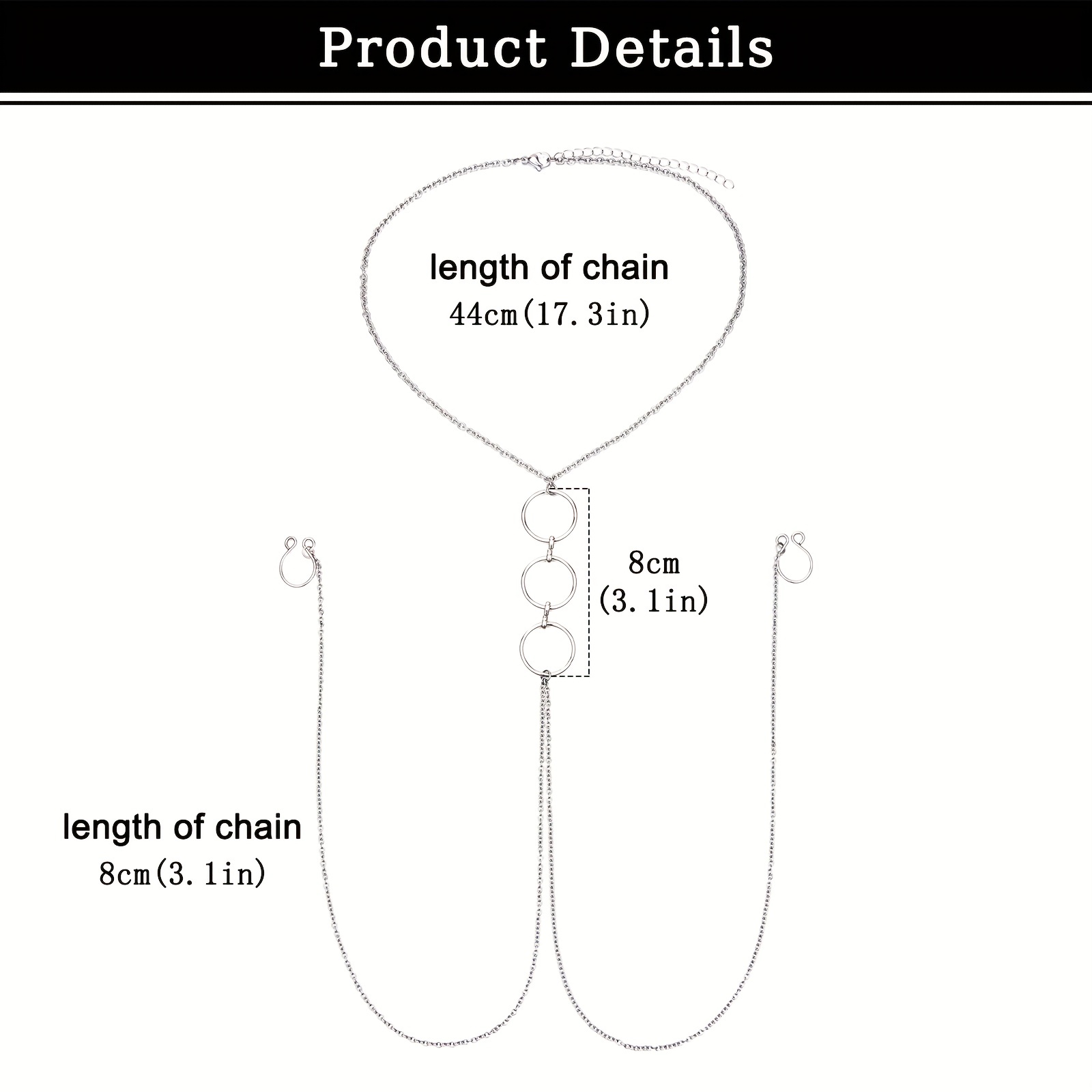 Anel de mamilo falso de aço in - Body Jewelry Nipple Chain avaliação e preço