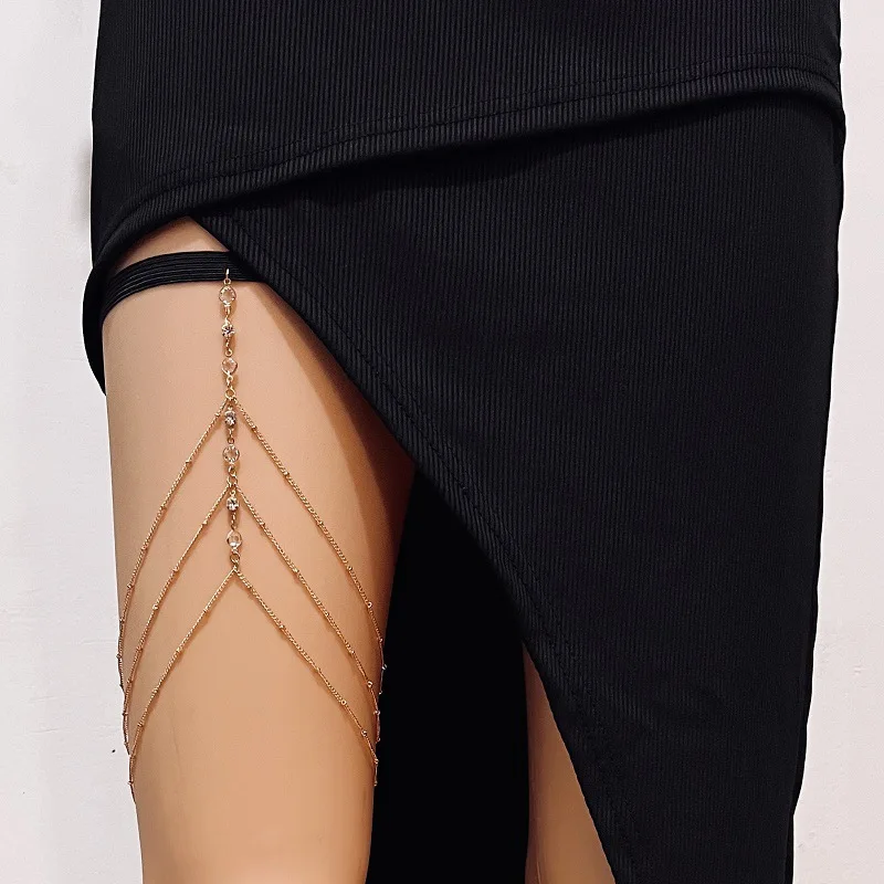 Moda verão boêmio coxa corrent - Body Jewelry Thigh Chain avaliação e preço