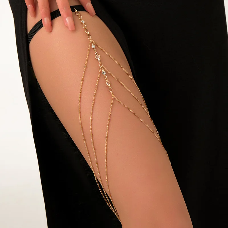 Moda verão boêmio coxa corrent - Body Jewelry Thigh Chain avaliação e preço