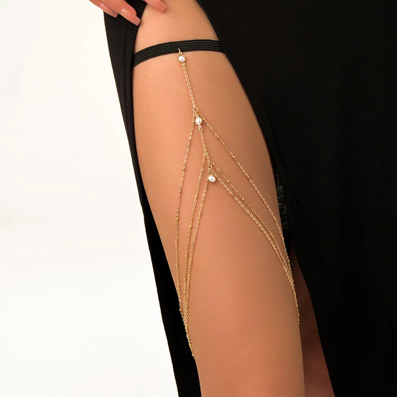 Moda verão boêmio coxa corrent - Body Jewelry Thigh Chain avaliação e preço