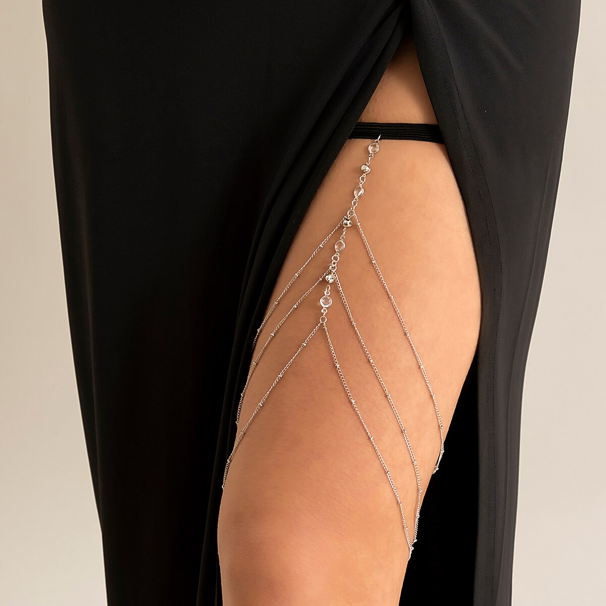 Boho elástico de cristal perna - Body Jewelry Thigh Chain avaliação e preço