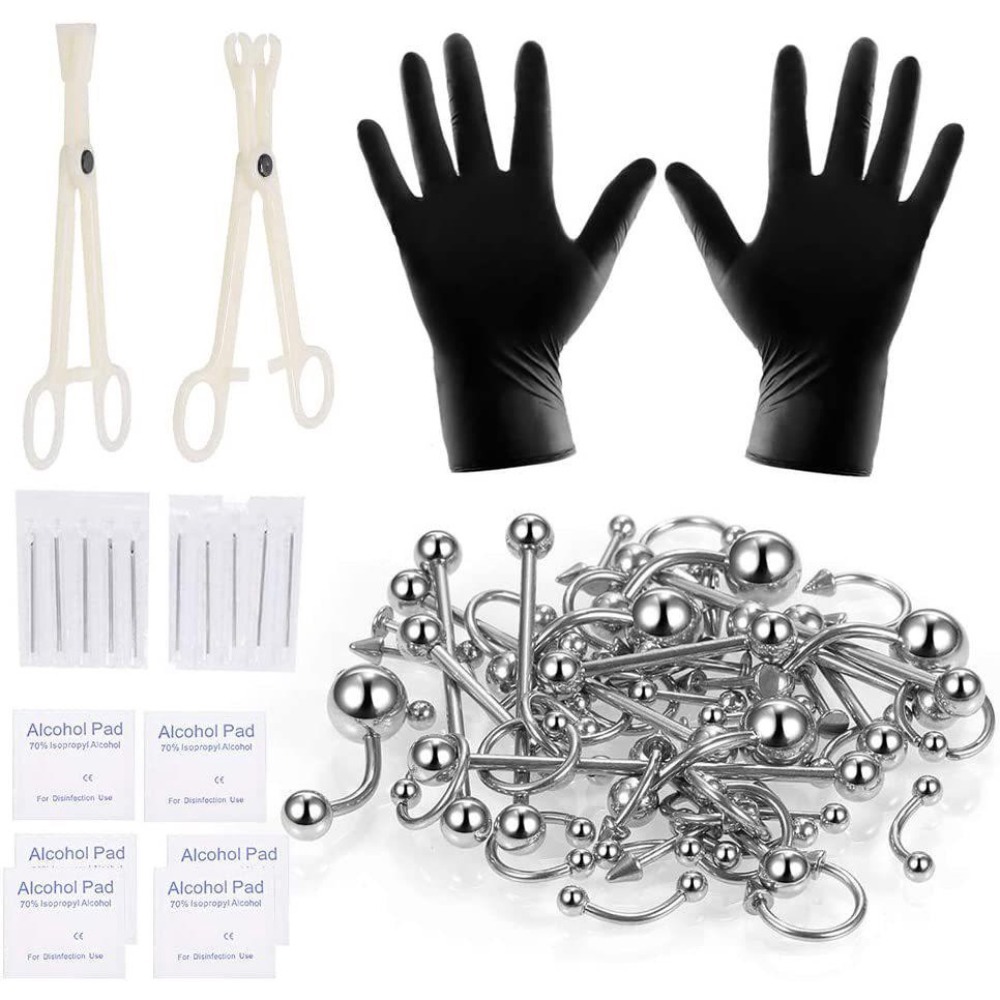 Kit de Piercing Corporal com 1 - Body Jewelry Nipple Rings avaliação e preço