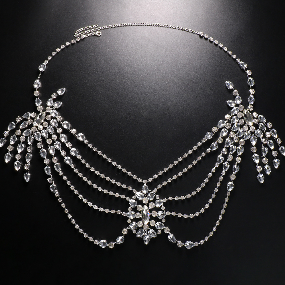Boho cristal nupcial ombro cor - Body Jewelry Dress avaliação e preço