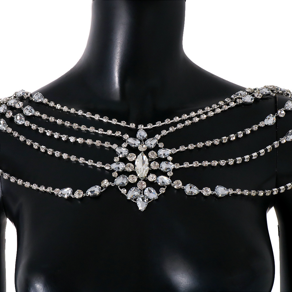Boho cristal nupcial ombro cor - Body Jewelry Dress avaliação e preço