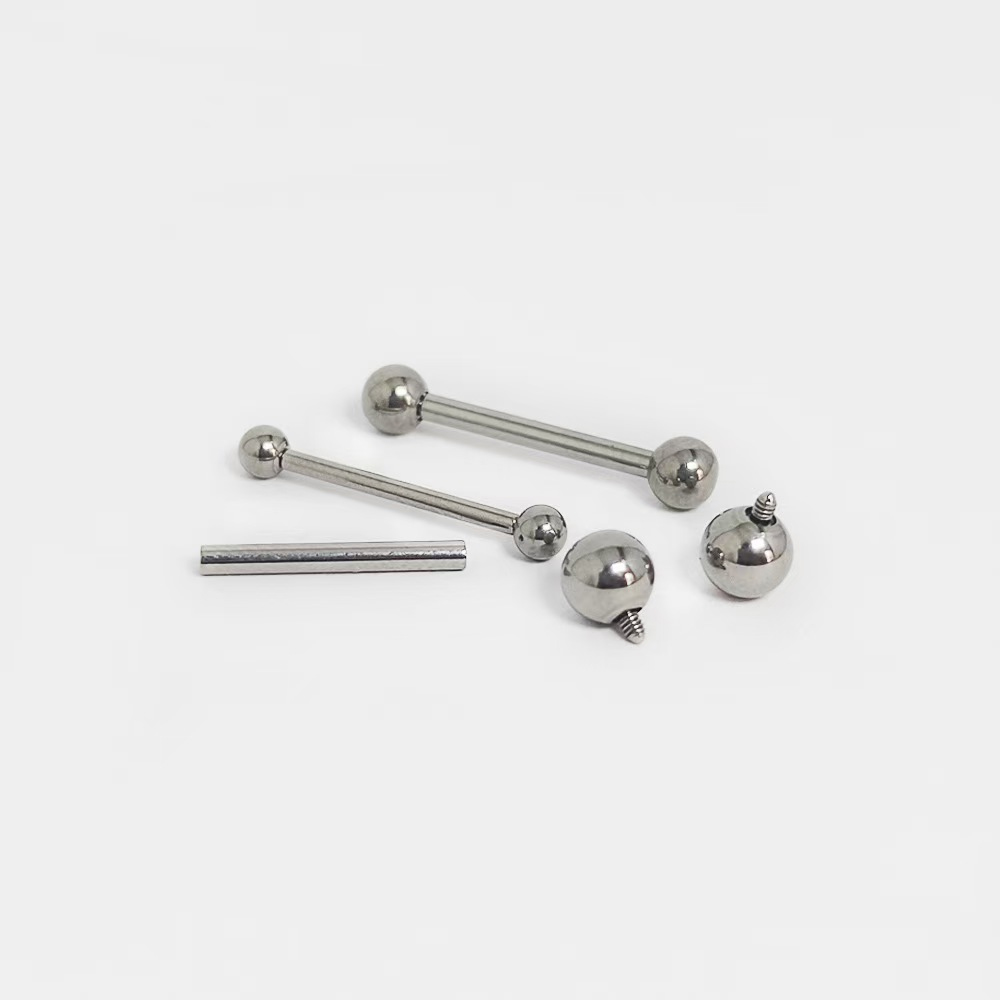 2 peças/lote Barbell Reto de T - Body Jewelry Implant Grade Titanium avaliação e preço