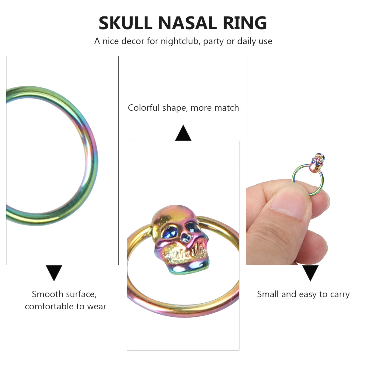 1 unidade de piercing nasal em - Body Jewelry Ideas avaliação e preço