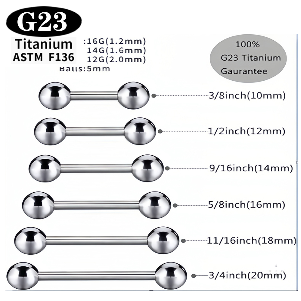 1/5/50 PEÇAS ASTM F136 Titânio - Body Jewelry Implant Grade Titanium avaliação e preço