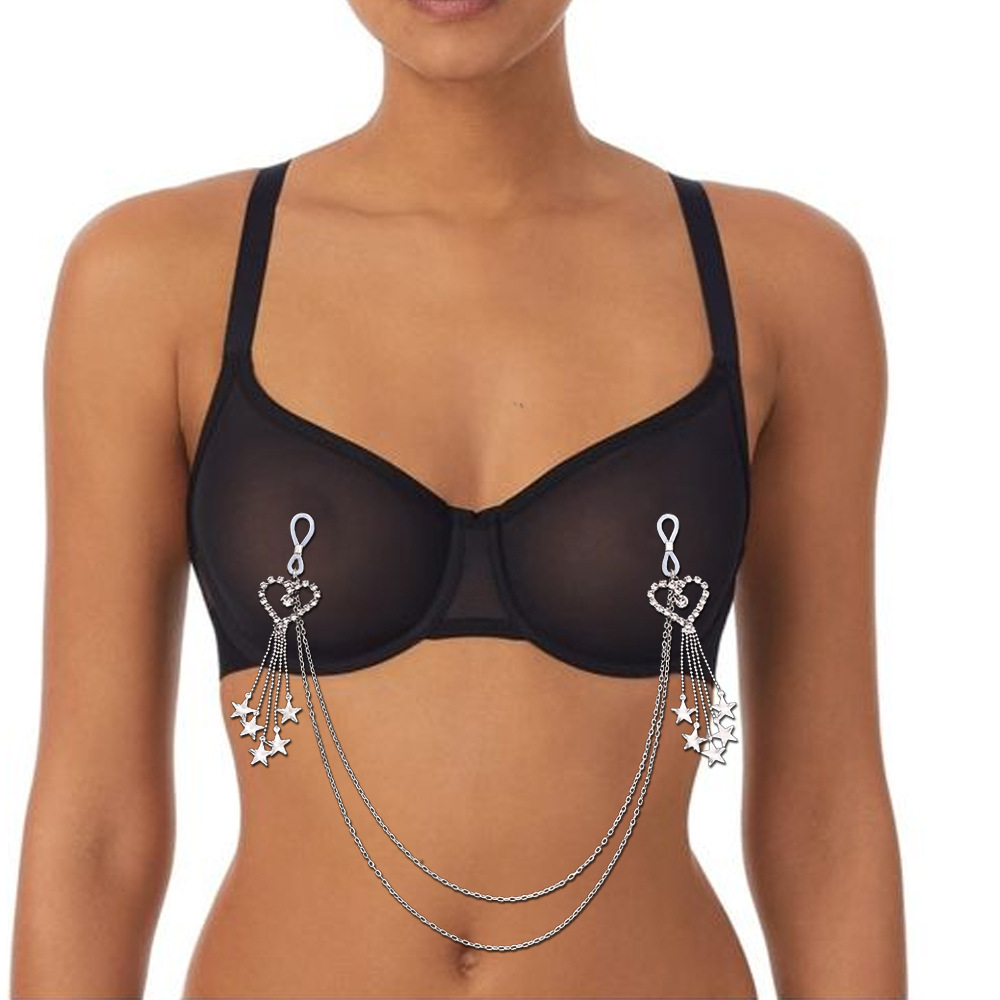 Stonefans borla estrela de cin - Body Jewelry Nipple Chain avaliação e preço