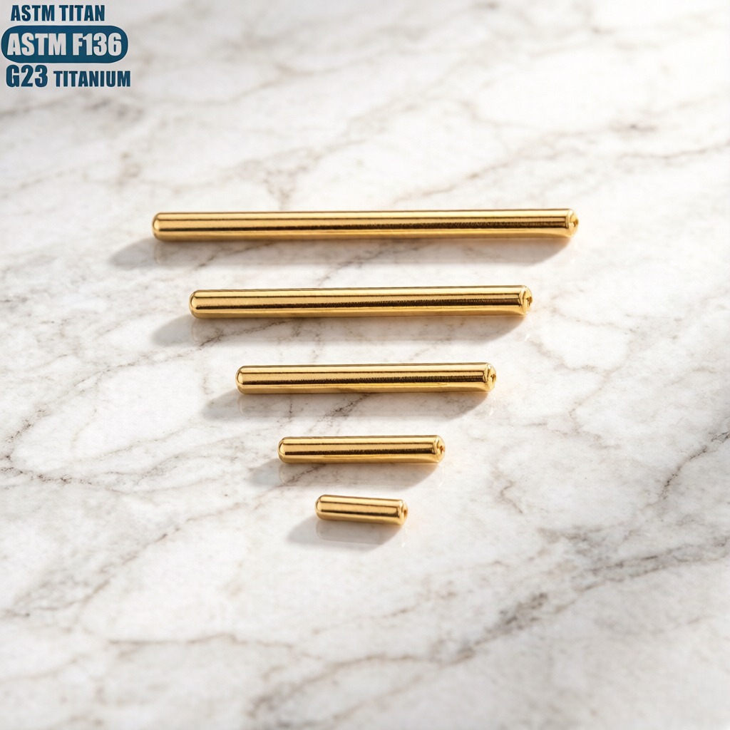 Atacado: Haste Reta de Titânio - Body Jewelry Implant Grade Titanium avaliação e preço