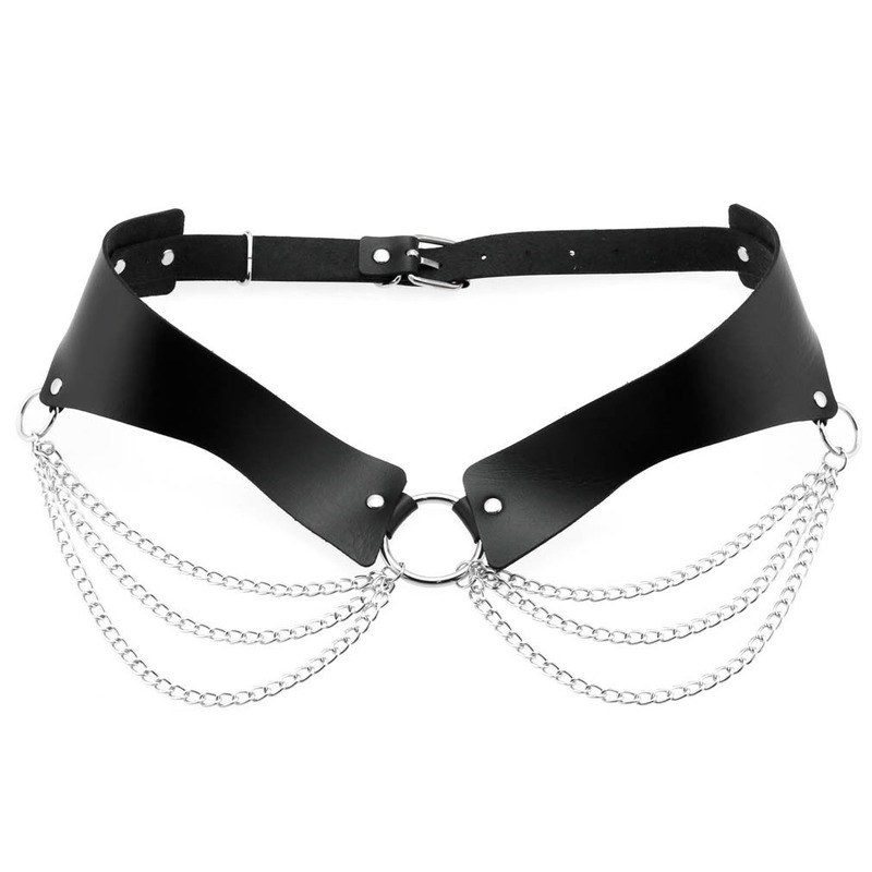 Couro do plutônio corrente cin - Body Jewelry Thigh Chain avaliação e preço