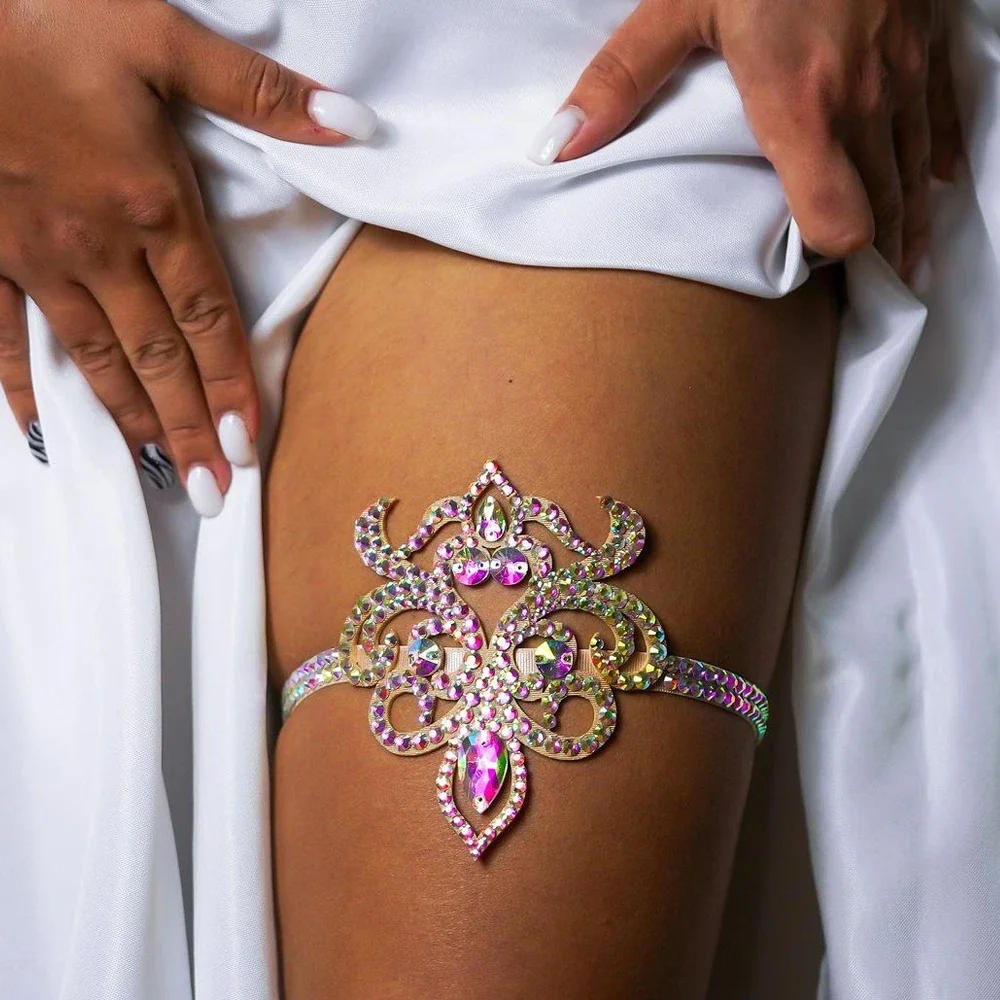Elegante Boho Oco Coxa Cadeia  - Body Jewelry Thigh Chain avaliação e preço