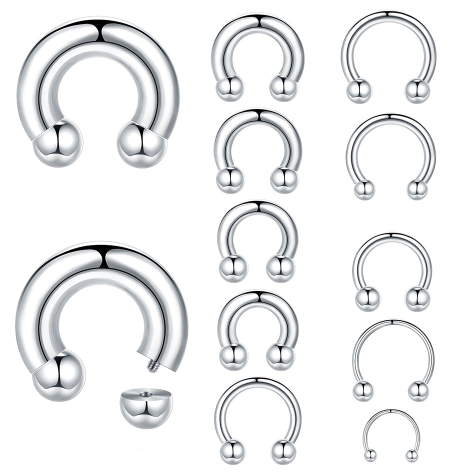 Anel de ferradura de aço inoxi - Body Jewelry Hangers avaliação e preço