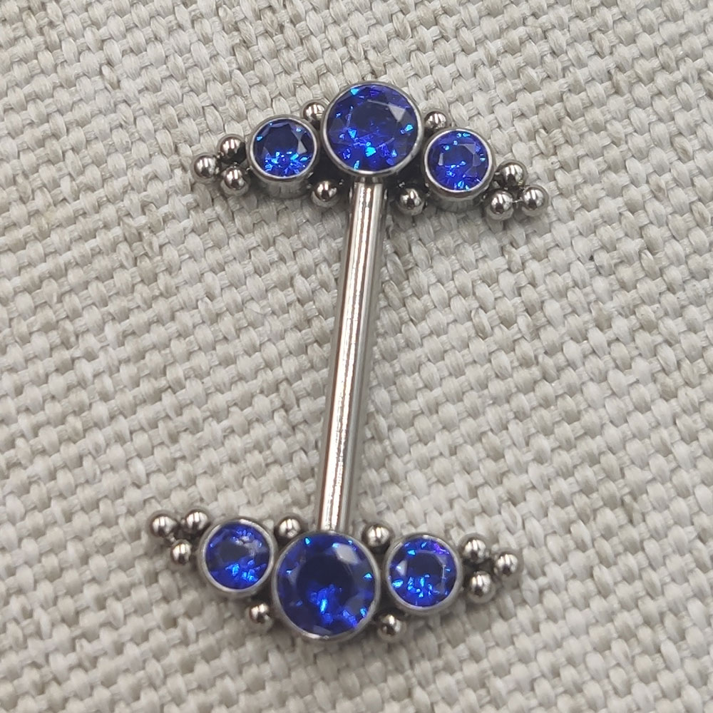 Anel de jateamento de mamilo d - Body Jewelry Implant Grade Titanium avaliação e preço