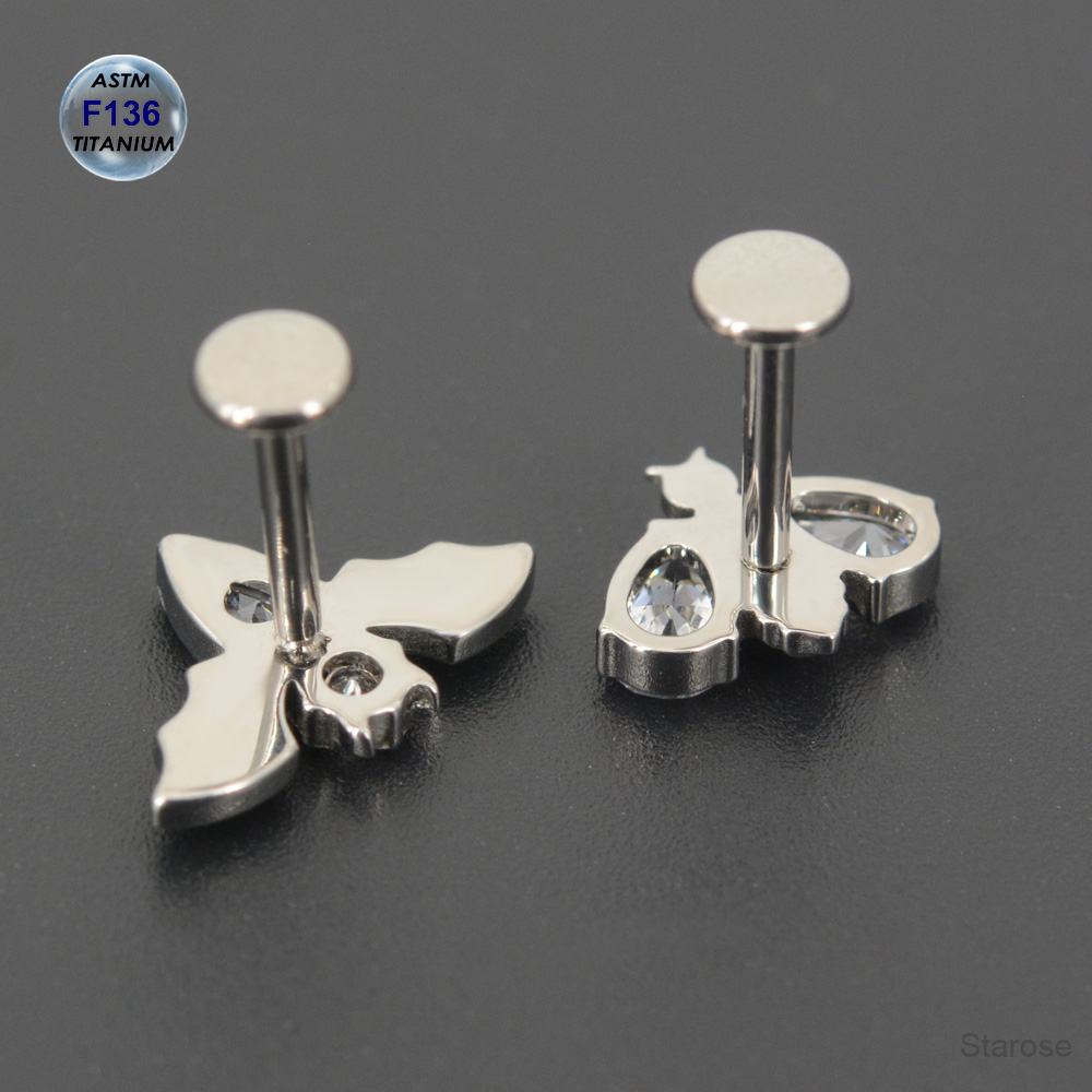 Brincos de cartilagem de titân - Body Jewelry Implant Grade Titanium avaliação e preço
