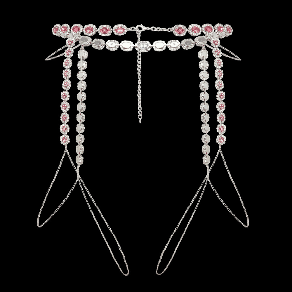 Stonefans-Jóias Rosa Redonda C - Body Jewelry Thigh Chain avaliação e preço