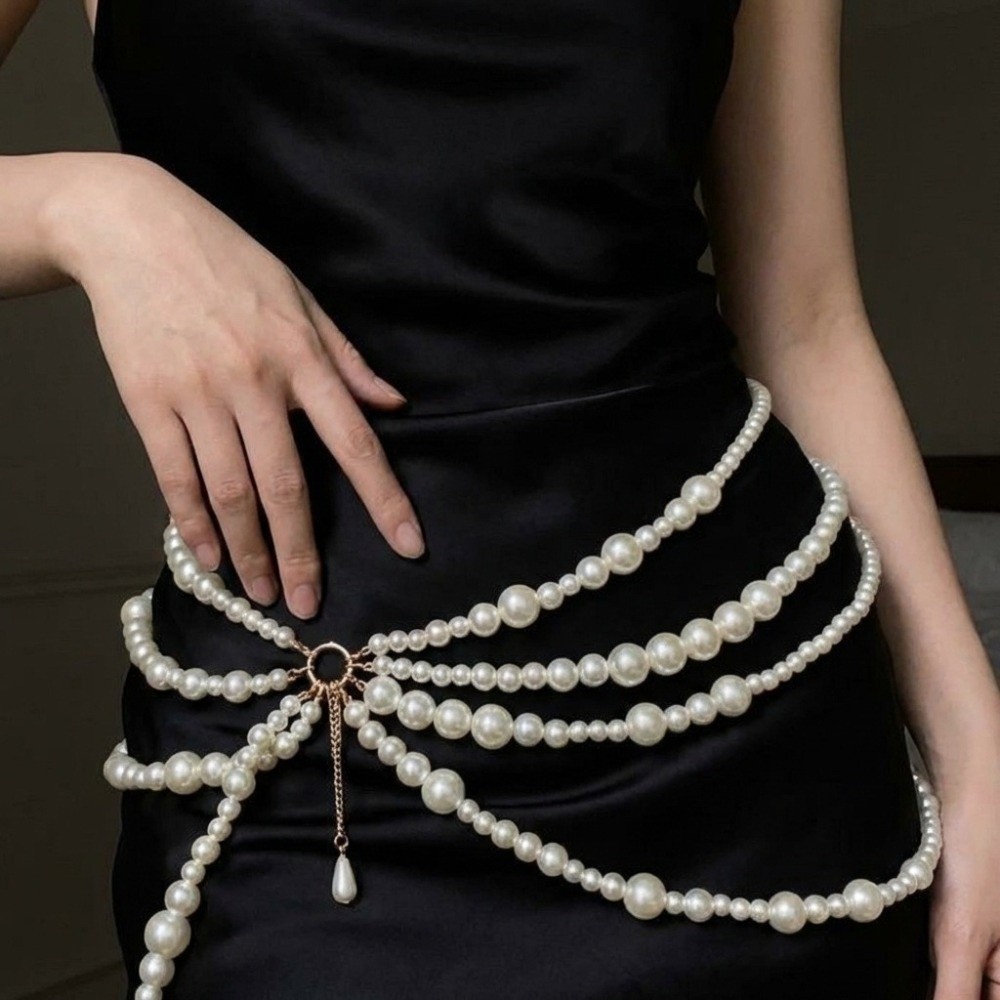 Corrente de Cintura Dourada co - Body Jewelry Dress avaliação e preço